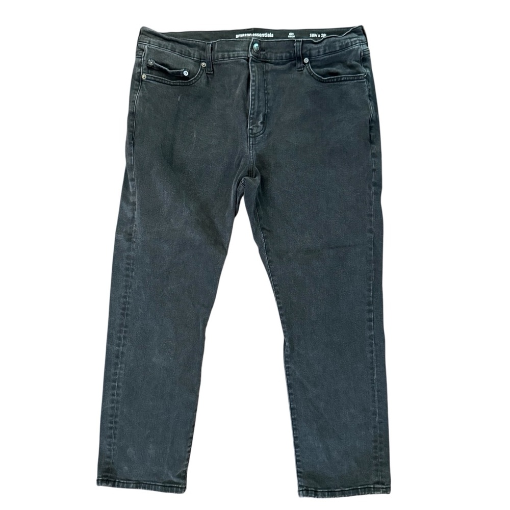 AMAZON ESSENTIALS men’s slim black jeans, size 38Wx28L